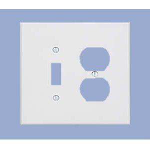 Two Gang, Toggle Switch/Duplex wallplate electrical cover