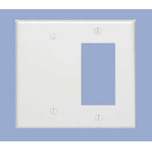 Two Gang, GFCI/Blank wallplate electrical cover